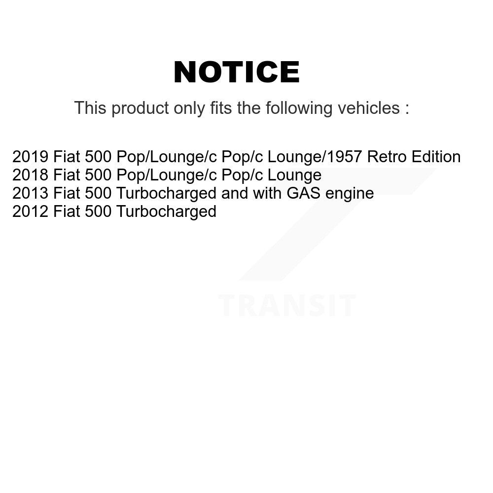 Kit de disques de frein à disque avant et arrière pour Fiat 500 K8-101632