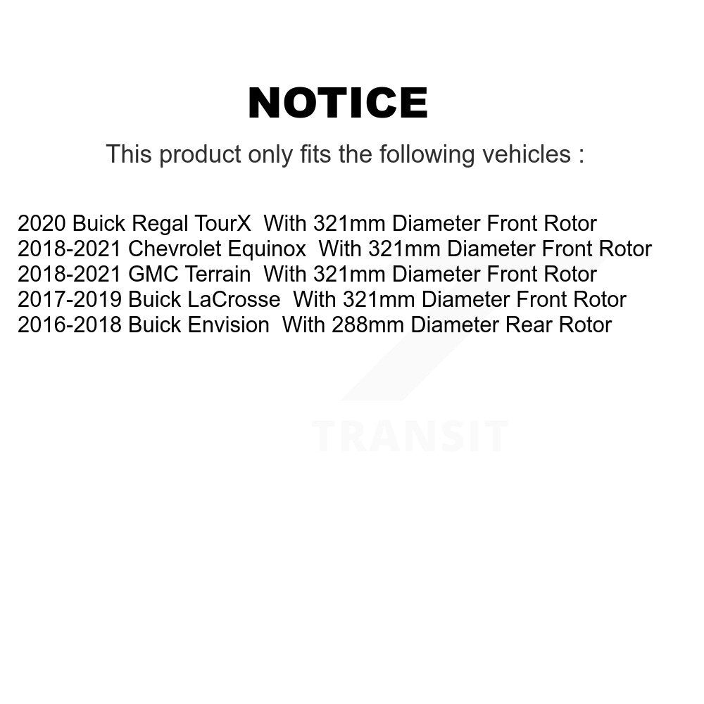Kit de Rotor de frein à disque avant et arrière, pour Chevrolet Equinox GMC Terrain Buick Envisio