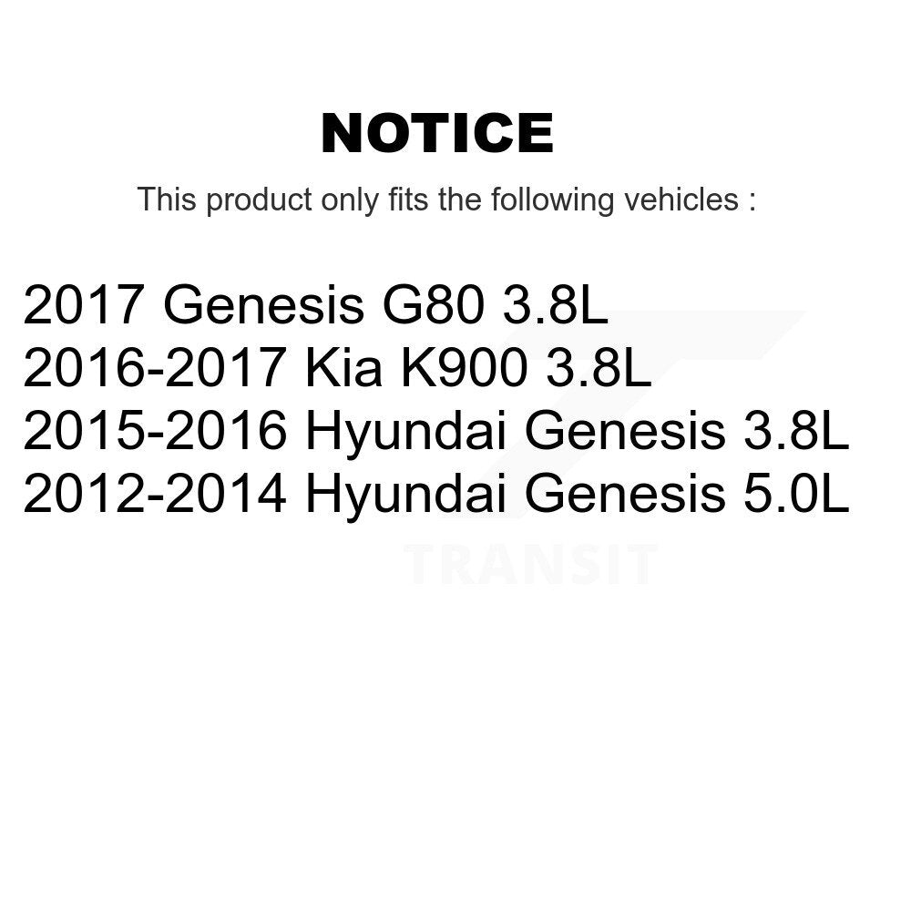 Kit de rotors de frein à disque avant et arrière, pour Hyundai Genesis G80 Kia K900 K8-101700