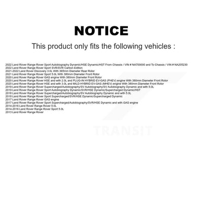 Kit de rotors de frein à disque avant et arrière, pour Land Rover Range Sport Discovery K8-101702