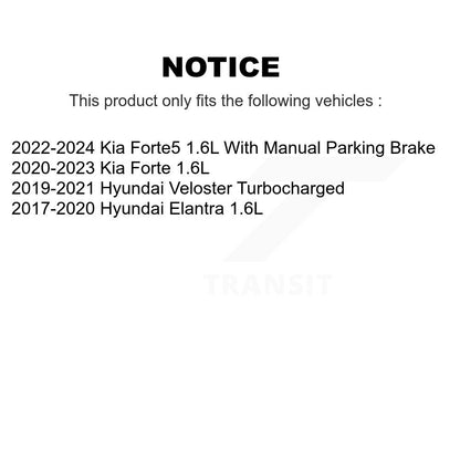 Kit de rotors de frein à disque avant et arrière, pour Hyundai Elantra Kia Forte Forte5 Veloster