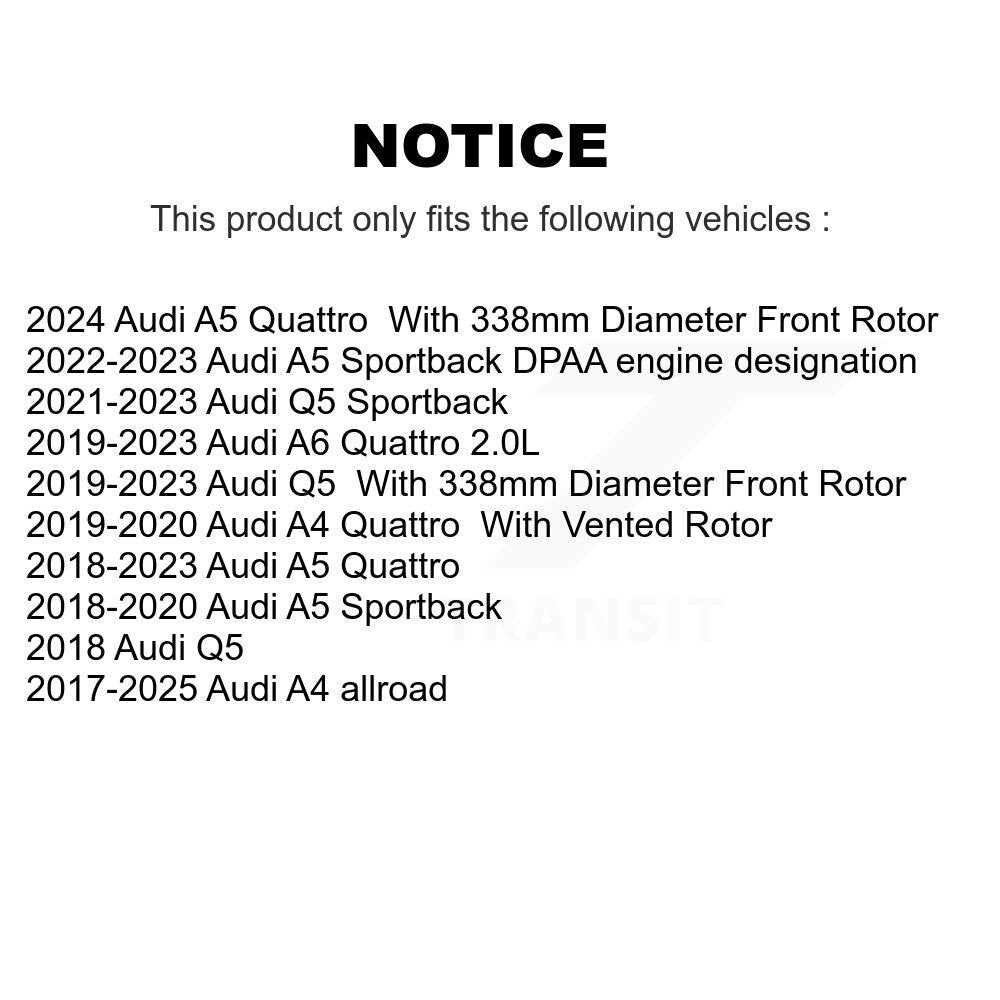 Kit de disques de frein à disque avant et arrière, pour Audi Q5 A5 Sportback A4 Quattro allroad A6