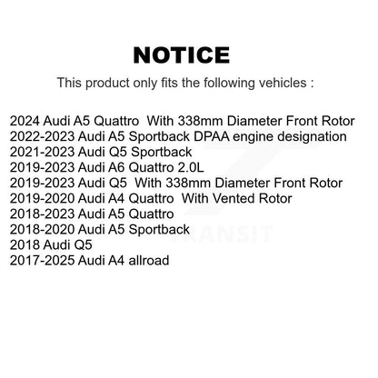 Kit de disques de frein à disque avant et arrière, pour Audi Q5 A5 Sportback A4 Quattro allroad A6