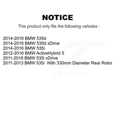 Kit de disques de frein à disque avant et arrière, pour BMW 535i xDrive 535d ActiveHybrid 5