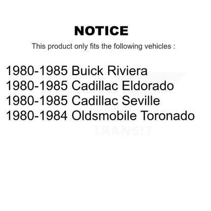 Kit de disques de frein avant et arrière, pour Cadillac Eldorado Buick Riviera séville Toronad
