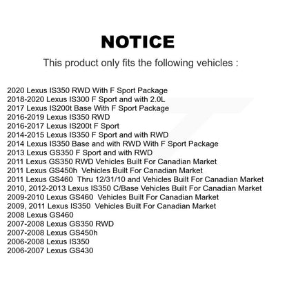 Kit de Rotor de frein à disque avant, pour Lexus IS350 IS300 GS350 GS450h IS200t GS430 GS46