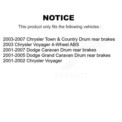 Kit de tambour de Rotors de frein avant et arrière, pour Dodge caravane Grand Chrysler Town & Country