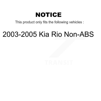 Kit de tambours de rotors de frein à disque avant et arrière pour Kia Rio 2003 – 2005, sans ABS K8-102026