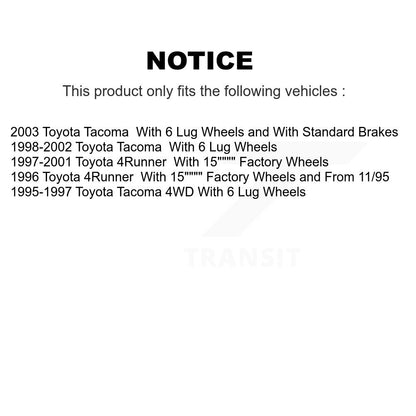 Kit de tambours de rotors de frein à disque avant et arrière, pour Toyota 4Runner Tacoma K8-102063