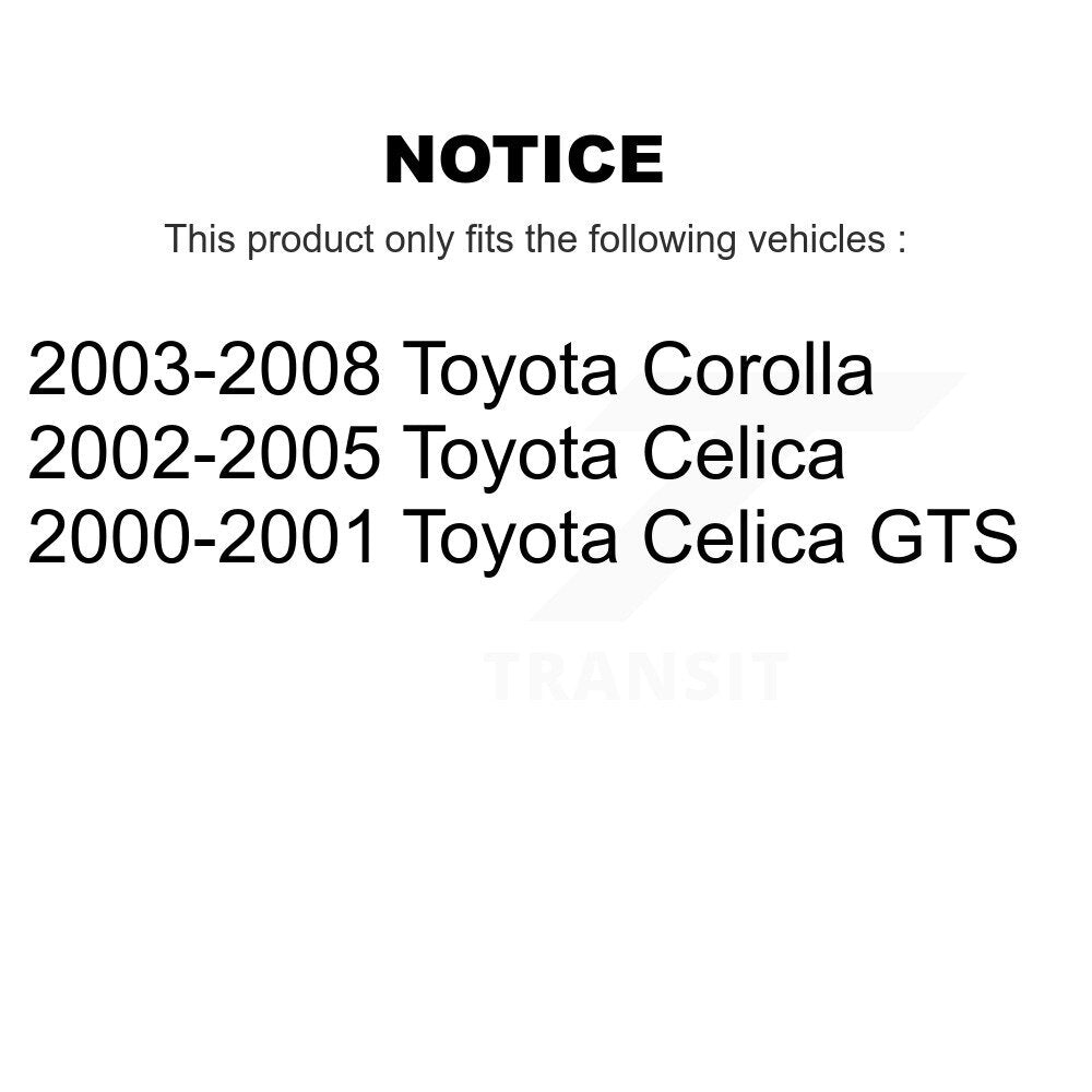 Kit de tambours de rotors de frein à disque avant et arrière pour Toyota Corolla Celica K8-102081