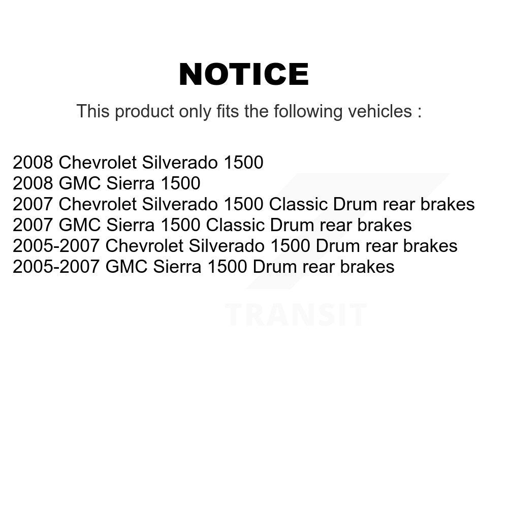 Kit de tambour de Rotors de frein avant et arrière, pour Chevrolet GMC Silverado 1500 Sierra Classi