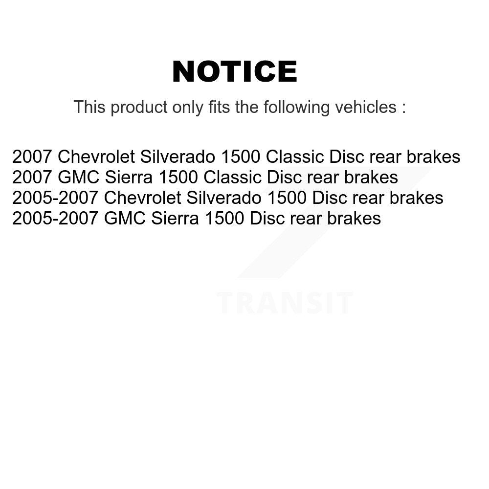 Kit de tambour de Rotors de frein avant et arrière, pour Chevrolet GMC Silverado 1500 Sierra Classi