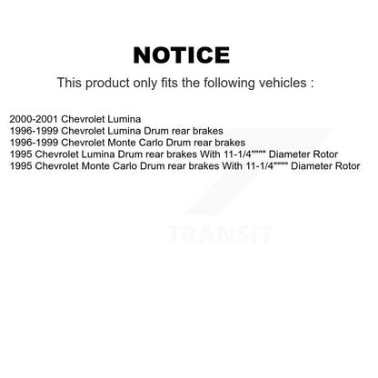 Kit de tambours de rotors de frein à disque avant et arrière, pour Chevrolet Lumina Monte Carlo