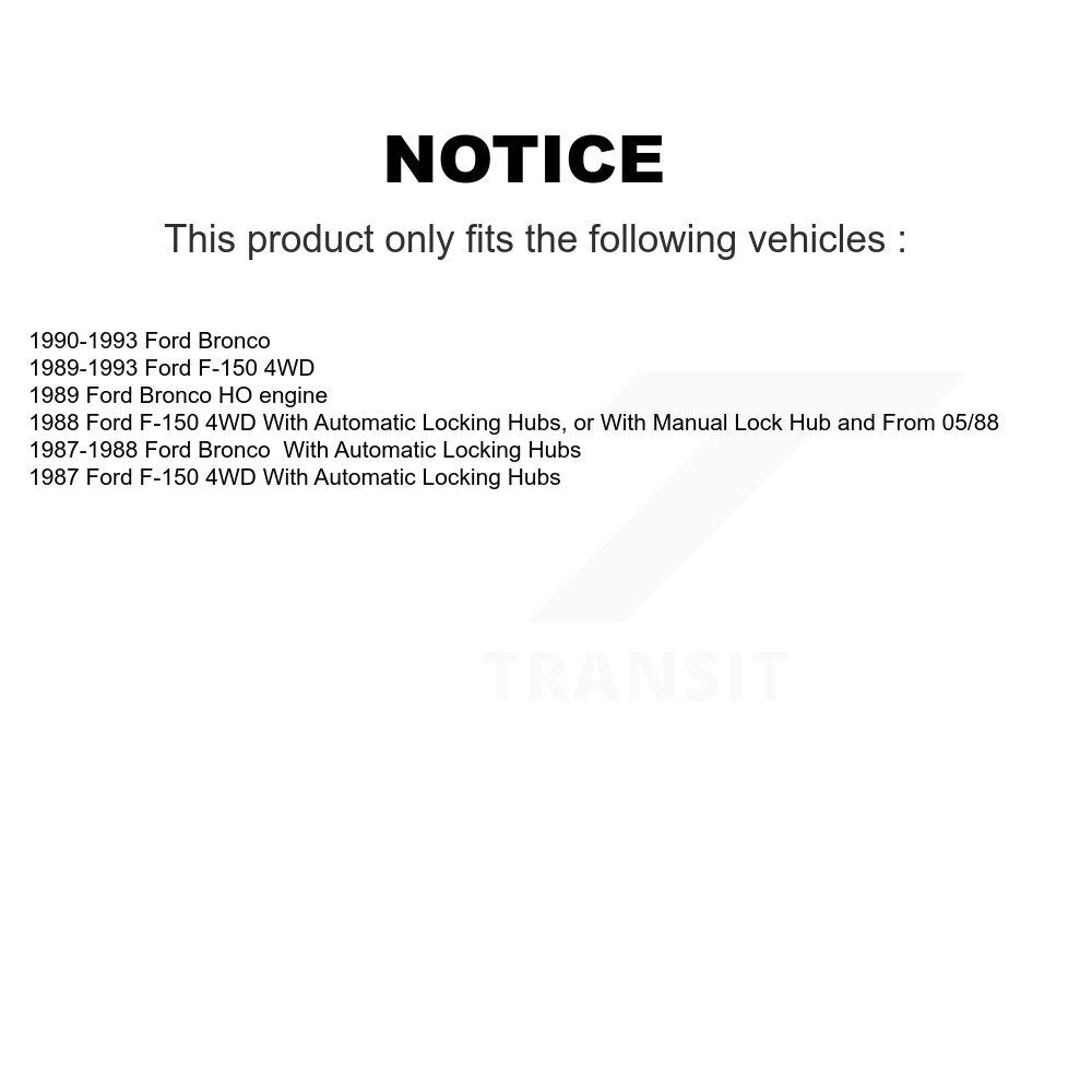 Kit de tambours de rotors de frein à disque avant et arrière pour Ford F-150 Bronco K8-102143