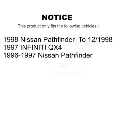 Kit de tambours de rotors de frein à disque avant et arrière, pour Nissan Pathfinder INFINITI QX4