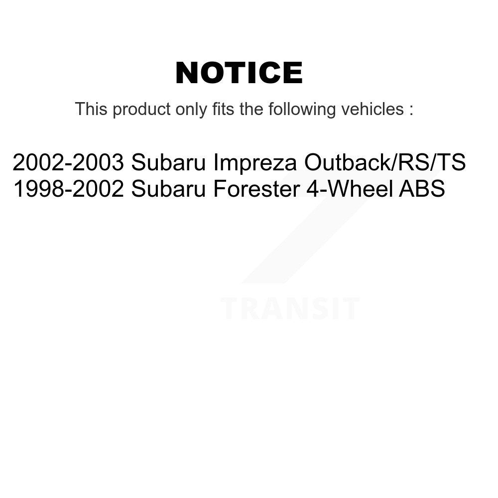 Kit de tambours de rotors de frein à disque avant et arrière pour Subaru Impreza Forester K8-102154