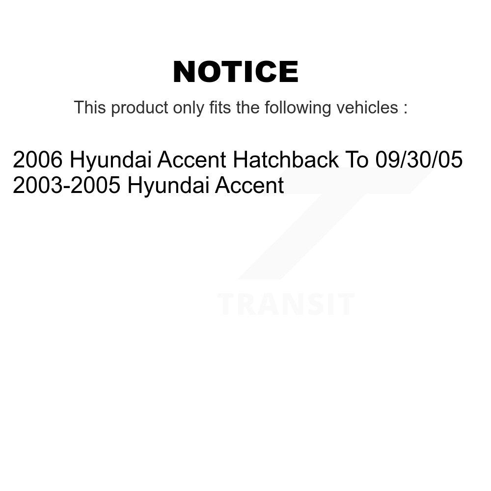 Kit de tambours de rotors de frein à disque avant et arrière pour Hyundai Accent K8-102167