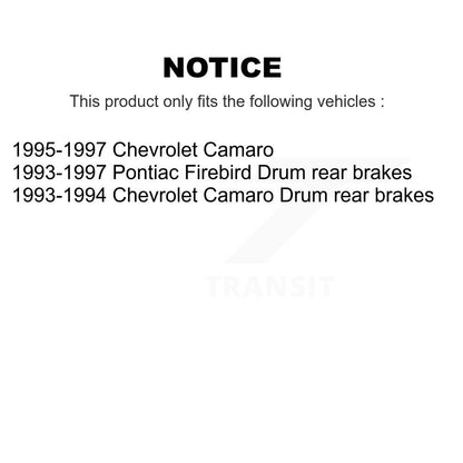 Kit de rotors de frein à disque avant et arrière, pour Chevrolet Camaro Pontiac Firebird