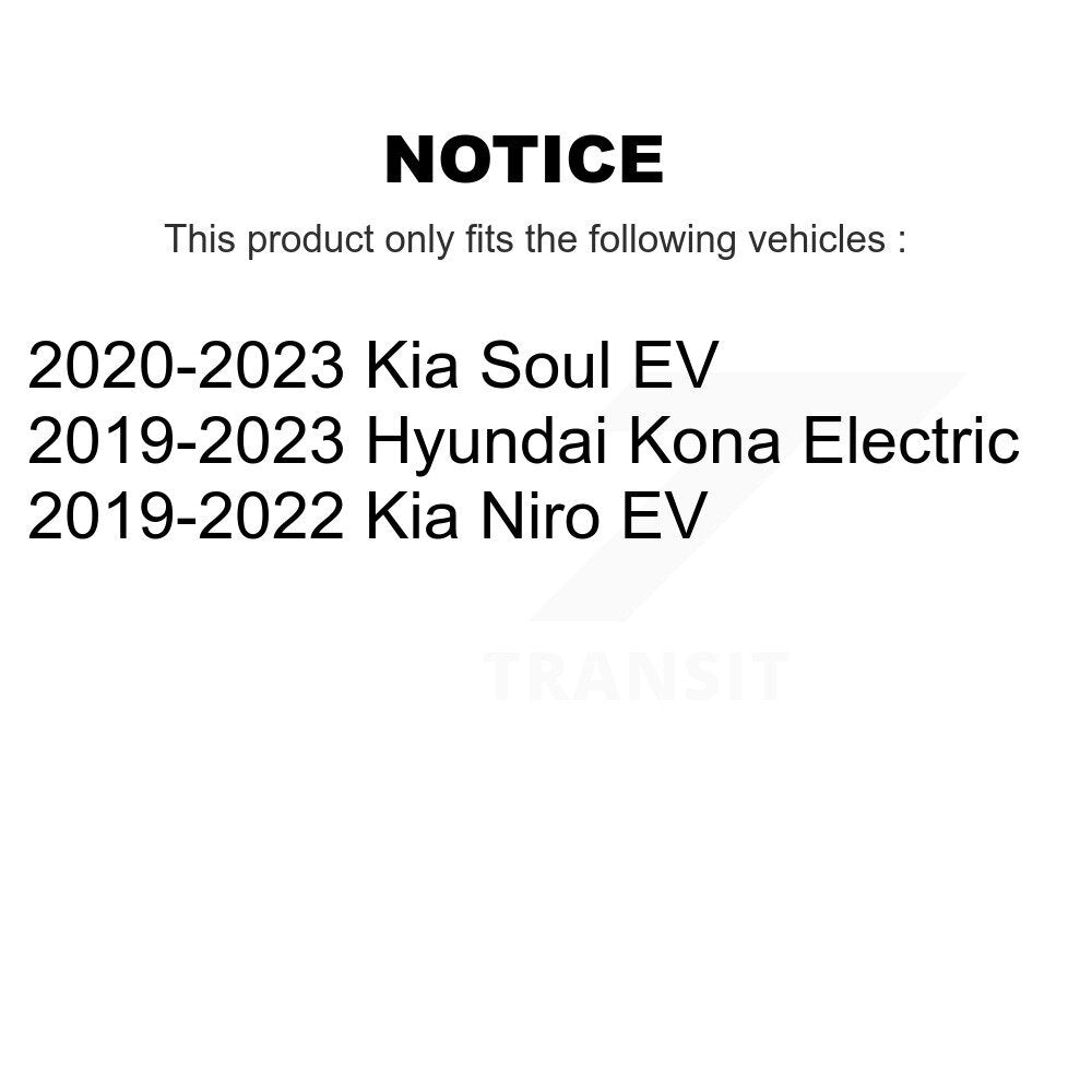 Kit de rotors de frein à disque avant et arrière, pour Hyundai Kona électrique Kia Soul EV Niro