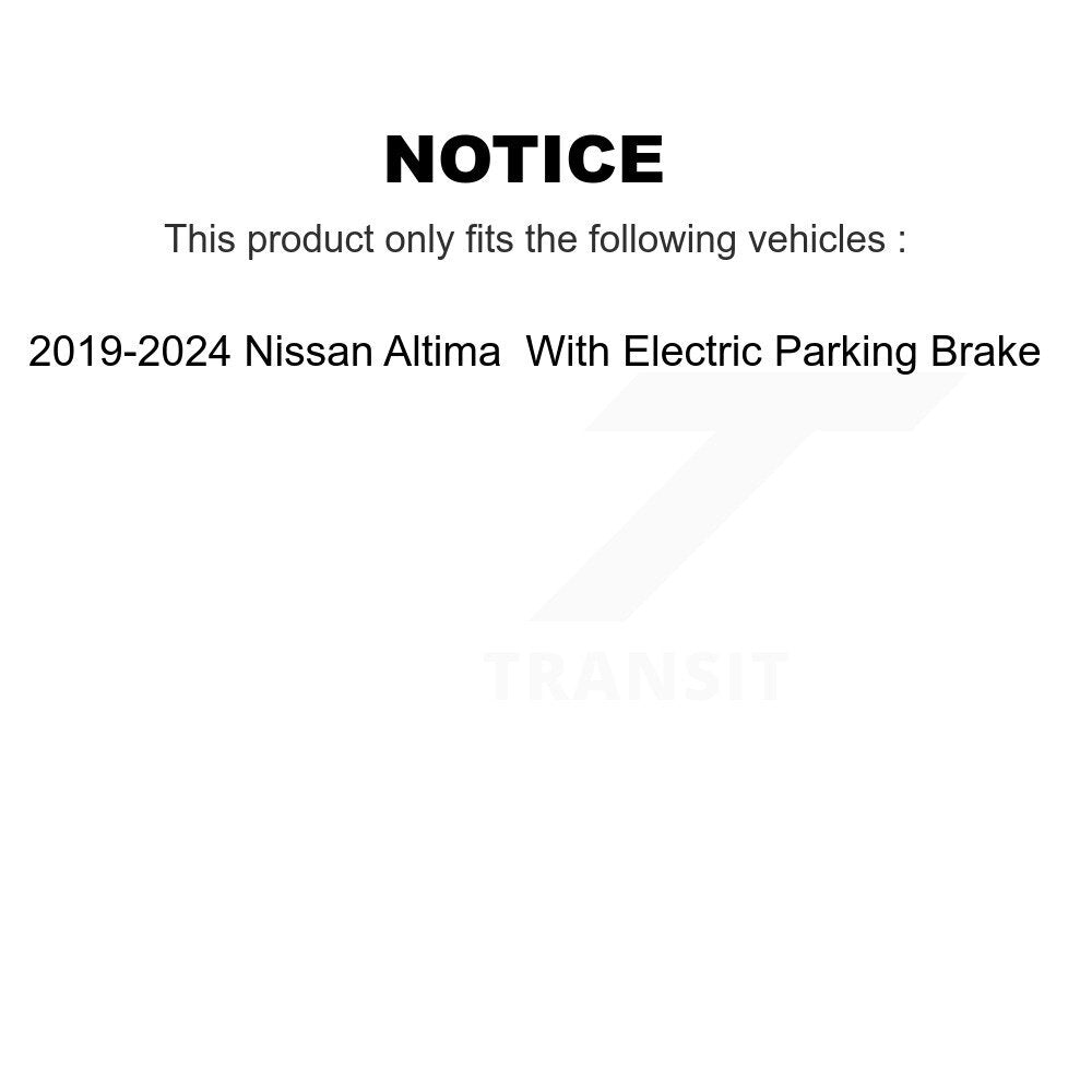 Kit de disques de frein avant et arrière pour Nissan Altima 19-24 avec stationnement électrique