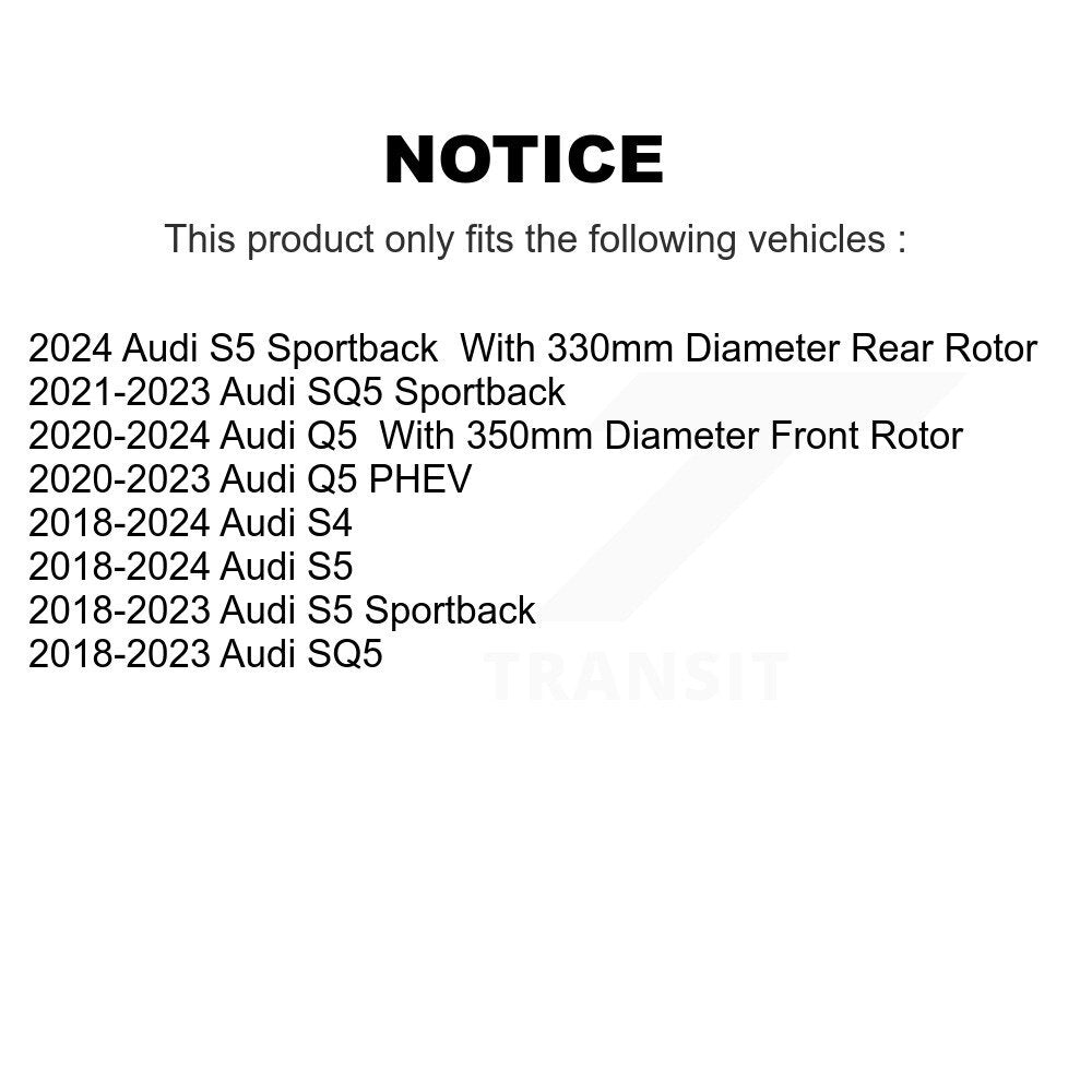 Kit de rotors de frein à disque avant et arrière, pour Audi Q5 SQ5 S5 S4 Sportback PHEV K8-102272