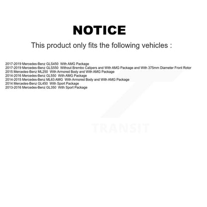 Kit de disques de frein avant et arrière, pour mercedes-benz GL350 GLS450 GLS550 GL550 ML63 AM