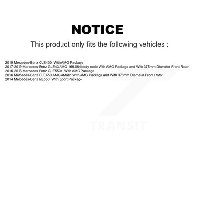 Kit de rotors de frein à disque avant et arrière, pour mercedes-benz GLE43 AMG GLE400 GLE450 ML55