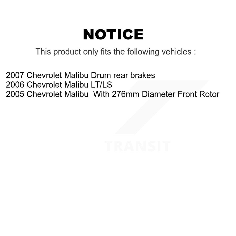 Kit de tambours de rotors de frein à disque avant et arrière pour Chevrolet Malibu K8-102392