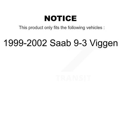 Kit de rotors de frein à disque avant et arrière pour Saab 9-3 Viggen 1999-2002 K8-102420