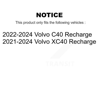 Kit de rotors de frein à disque avant et arrière, pour Volvo XC40 Recharge C40 K8-102471