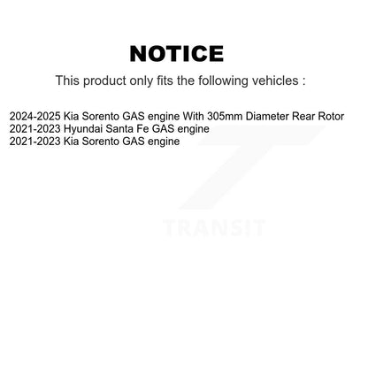 Kit de rotors de frein à disque avant et arrière, pour moteur à essence Hyundai Santa Fe Kia Sorento