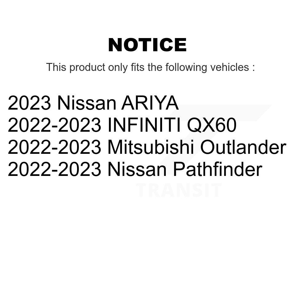 Kit de disques de frein avant et arrière, pour Mitsubishi Outlander Nissan Pathfinder INFINITI