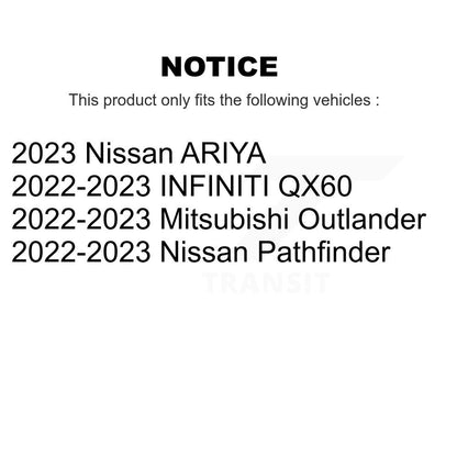Kit de disques de frein avant et arrière, pour Mitsubishi Outlander Nissan Pathfinder INFINITI