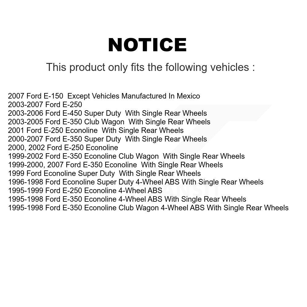 Kit de plaquettes semi-métalliques de moyeu de Rotor de frein avant, pour Ford E-350 Super Duty E-250 Clu