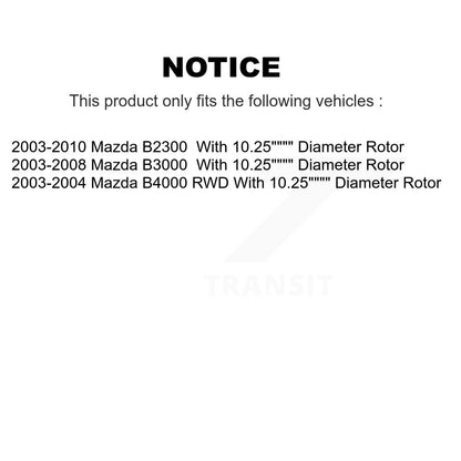 Kit de plaquettes en céramique pour assemblage de moyeu de rotors de frein à disque avant, pour Mazda B3000 B2300 B400