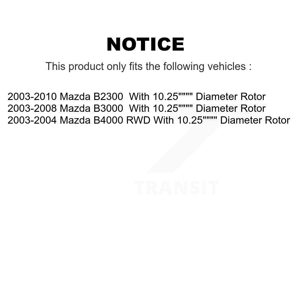Kit de plaquettes en céramique pour assemblage de moyeu de rotors de frein à disque avant, pour Mazda B3000 B2300 B400