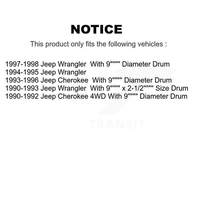 Rotor de frein à disque avant et arrière, Kit de plaquettes et de tambour semi-métalliques (7 pièces) pour Jeep Wrangle