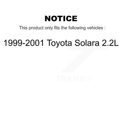 Kit de plaquettes et de tambour en céramique pour rotor de frein avant et arrière (7 pièces) pour Toyota Solara 2.2 99-01