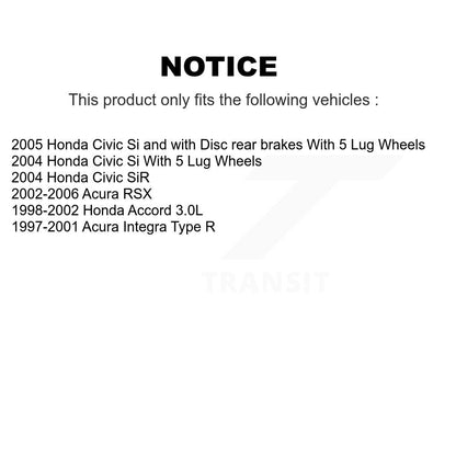 Rotor de frein à disque arrière et Kit de plaquettes en céramique, pour Honda Civic Accord Acura RSX Integr