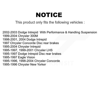 Kit de plaquettes semi-métalliques de Rotor de frein arrière, pour Chrysler Intrepid Dodge Concorde 300