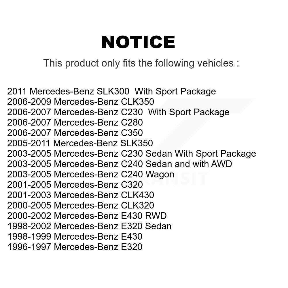 Kit de plaquettes semi-métalliques de Rotor de frein arrière, pour Mercedes-Benz C230 SLK350 CLK320 E32
