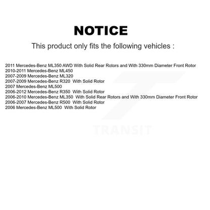 Kit de plaquettes de frein semi-métalliques pour disques de frein arrière, pour Mercedes-Benz ML350 ML320 R350 ML50