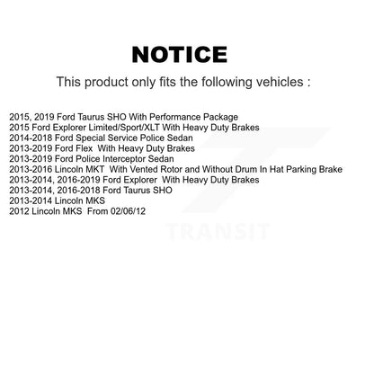 Kit de plaquettes de frein semi-métalliques pour disques de frein arrière, pour Ford Explorer Flex Taurus Police MK