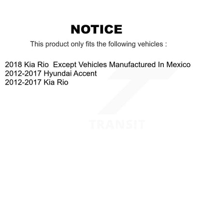Kit de disques de frein à disque arrière et plaquettes en céramique, pour Hyundai Accent Kia Rio