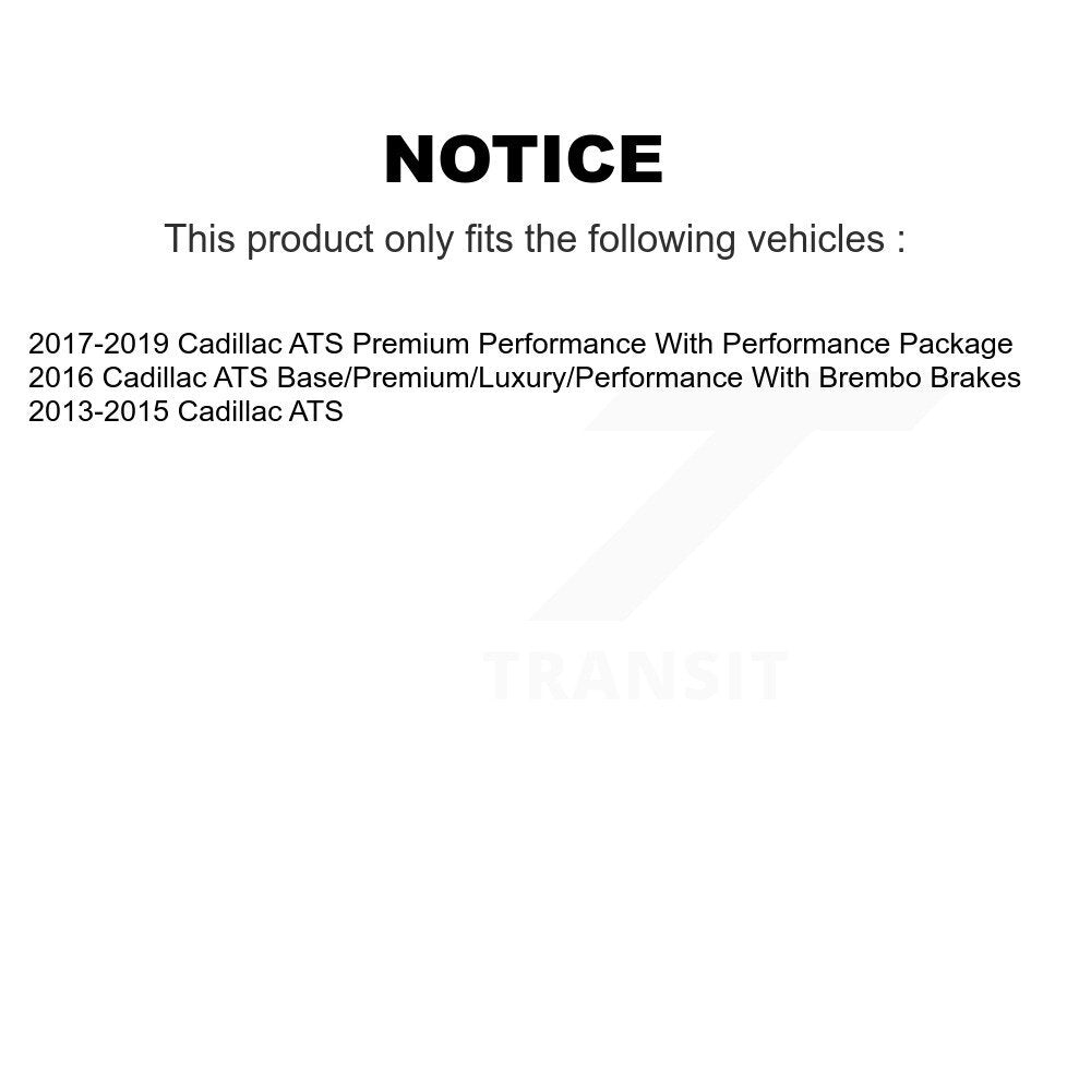 Kit de disques de frein à disque arrière et plaquettes en céramique pour Cadillac ATS K8A-101155