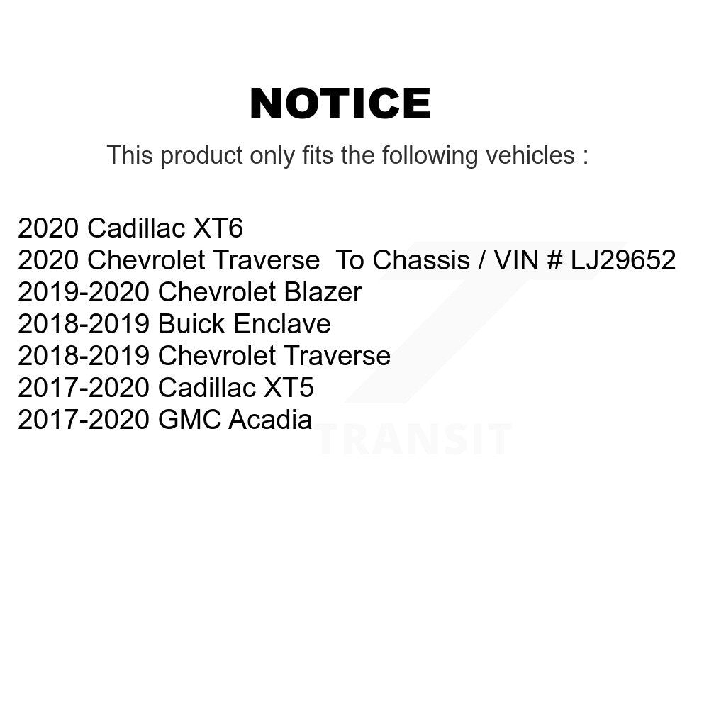 Kit de plaquettes de frein arrière en céramique, pour Chevrolet Cadillac XT5 Traverse GMC Acadi