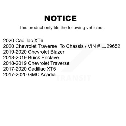 Kit de plaquettes de frein arrière en céramique, pour Chevrolet Cadillac XT5 Traverse GMC Acadi