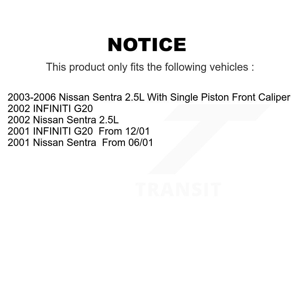 Kit de rotors de frein à disque arrière et plaquettes en céramique pour Nissan Sentra INFINITI G20