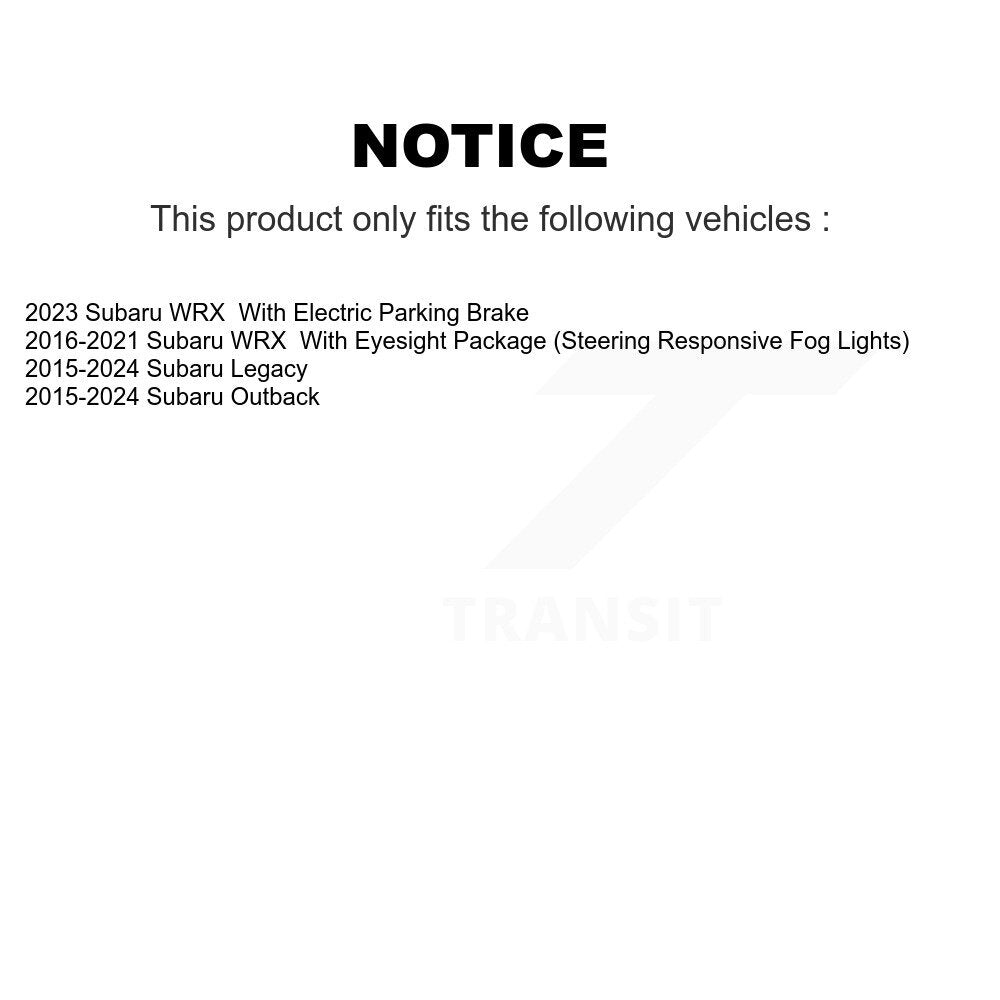 Kit de rotors de frein à disque arrière et plaquettes en céramique pour Subaru Outback WRX Legacy