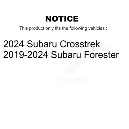 Kit de disques de frein à disque arrière et plaquettes en céramique pour Subaru Forester 2019-2024